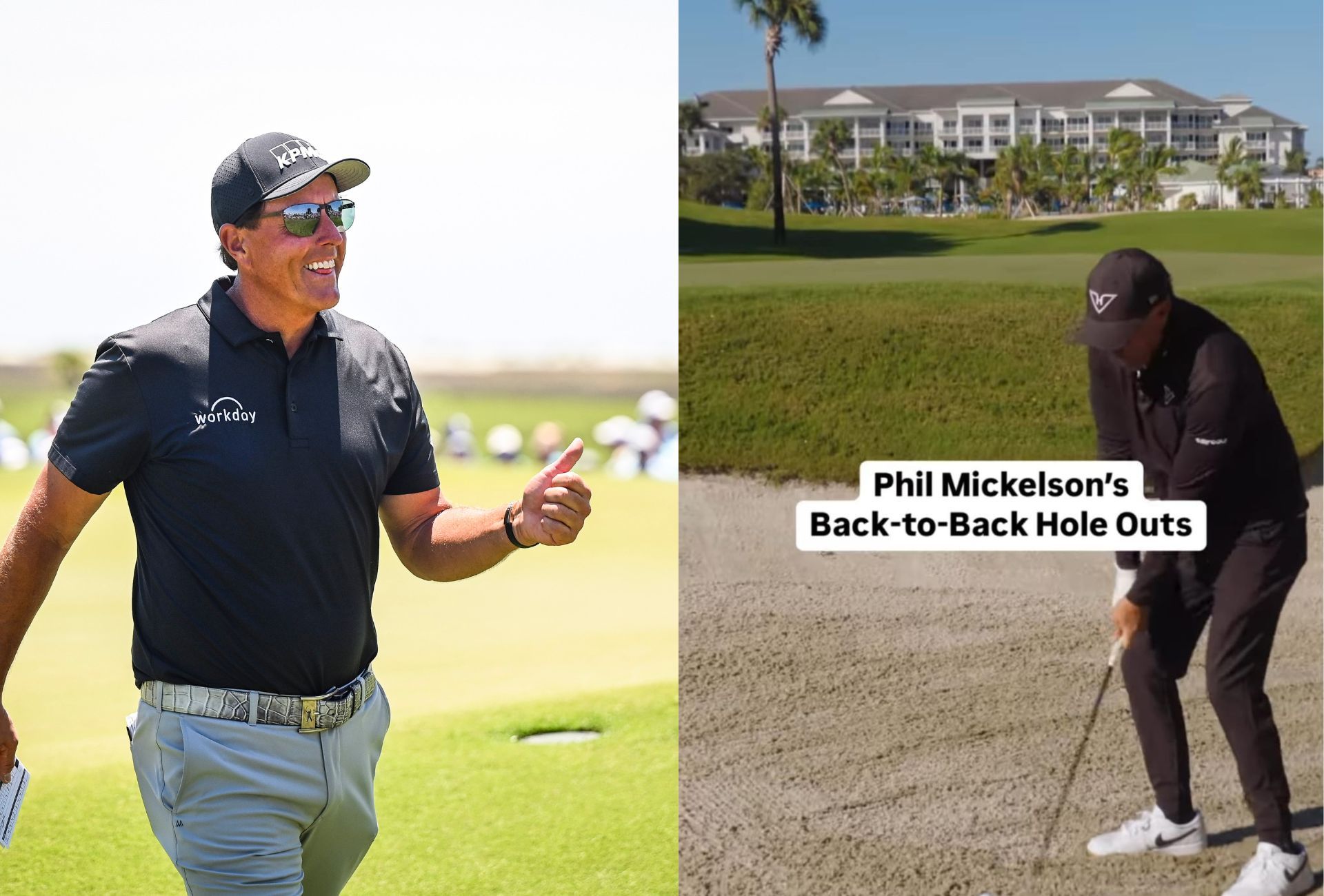 WATCH: Phil Mickelson stuns John Daly and Grant Horvat with accurate chips in back-to-back holes