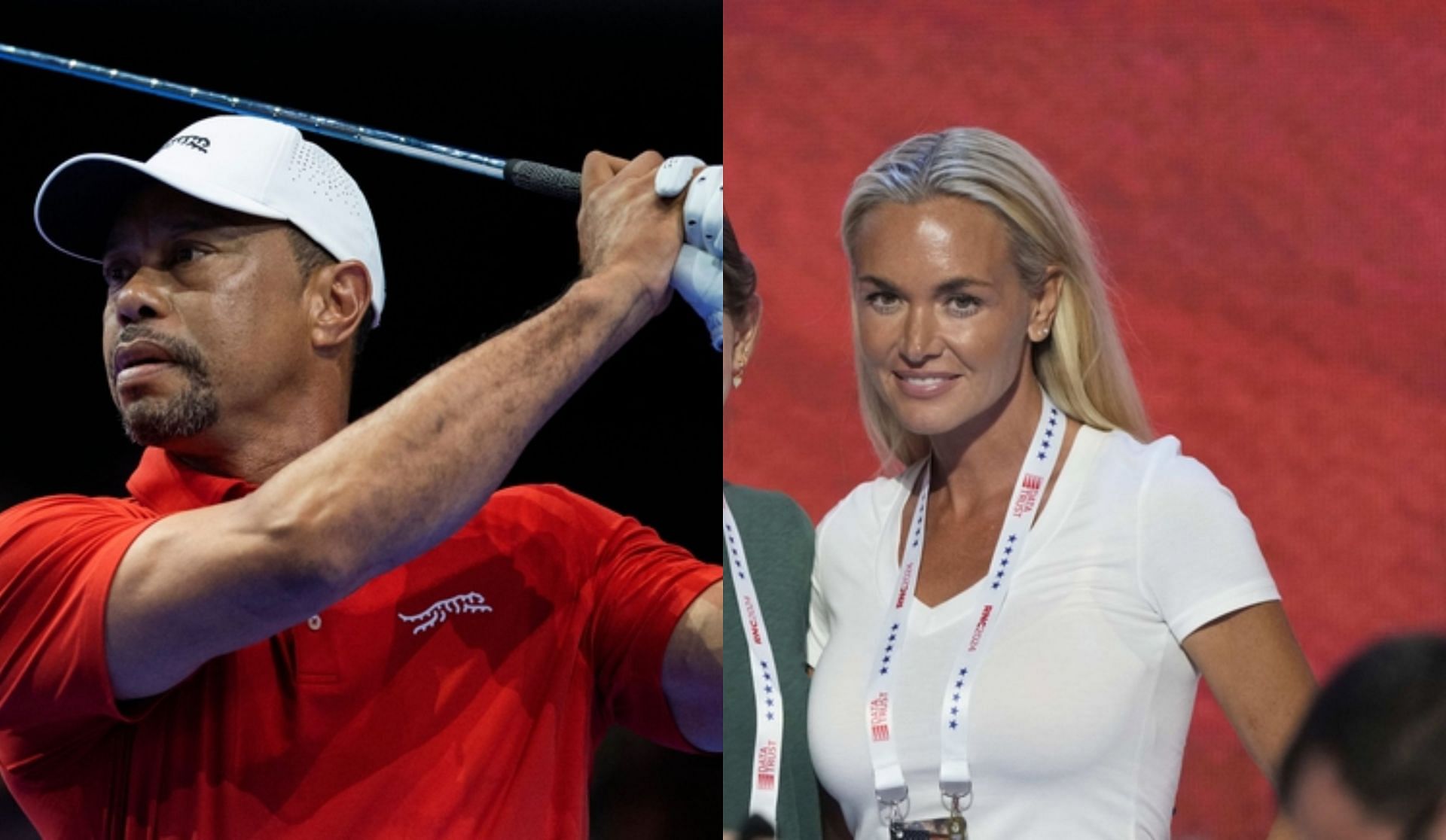 Tiger Woods and Vanessa Trump (Image via Imagn)