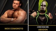 Abadon and Nick Comoroto are still listed on the official AEW roster (Images via AEW's website)
