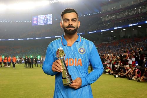 Kohli won the 'Player of the Tournament' at the ICC Men's Cricket World Cup India 2023 - Source: Getty