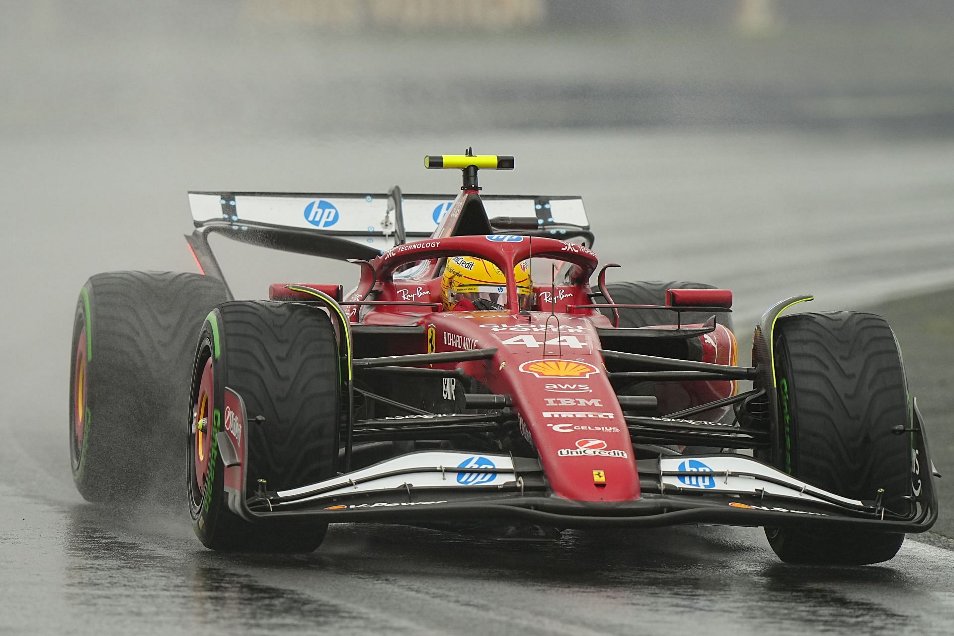 Lewis Hamilton (44) of Ferrar in action during race at Albert Park Circuit - Source: Getty