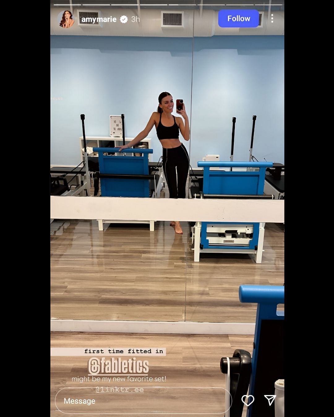 Amymarie flaunts in all black workout set via@Amymarie