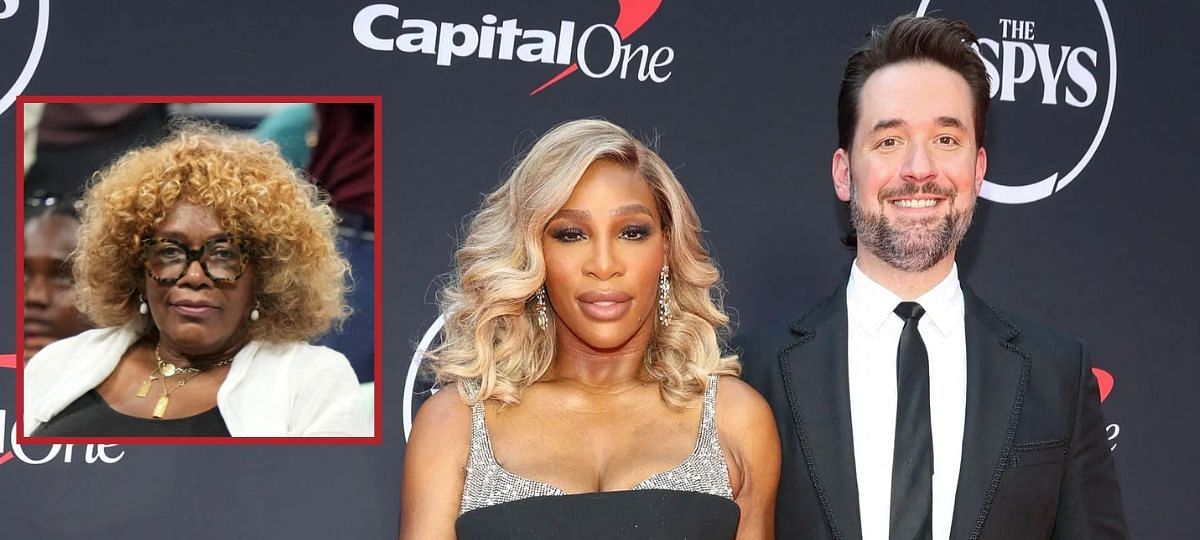 Serena Williams and Alexis Ohanian, Oracene Price (Inset) [Image source: Getty]