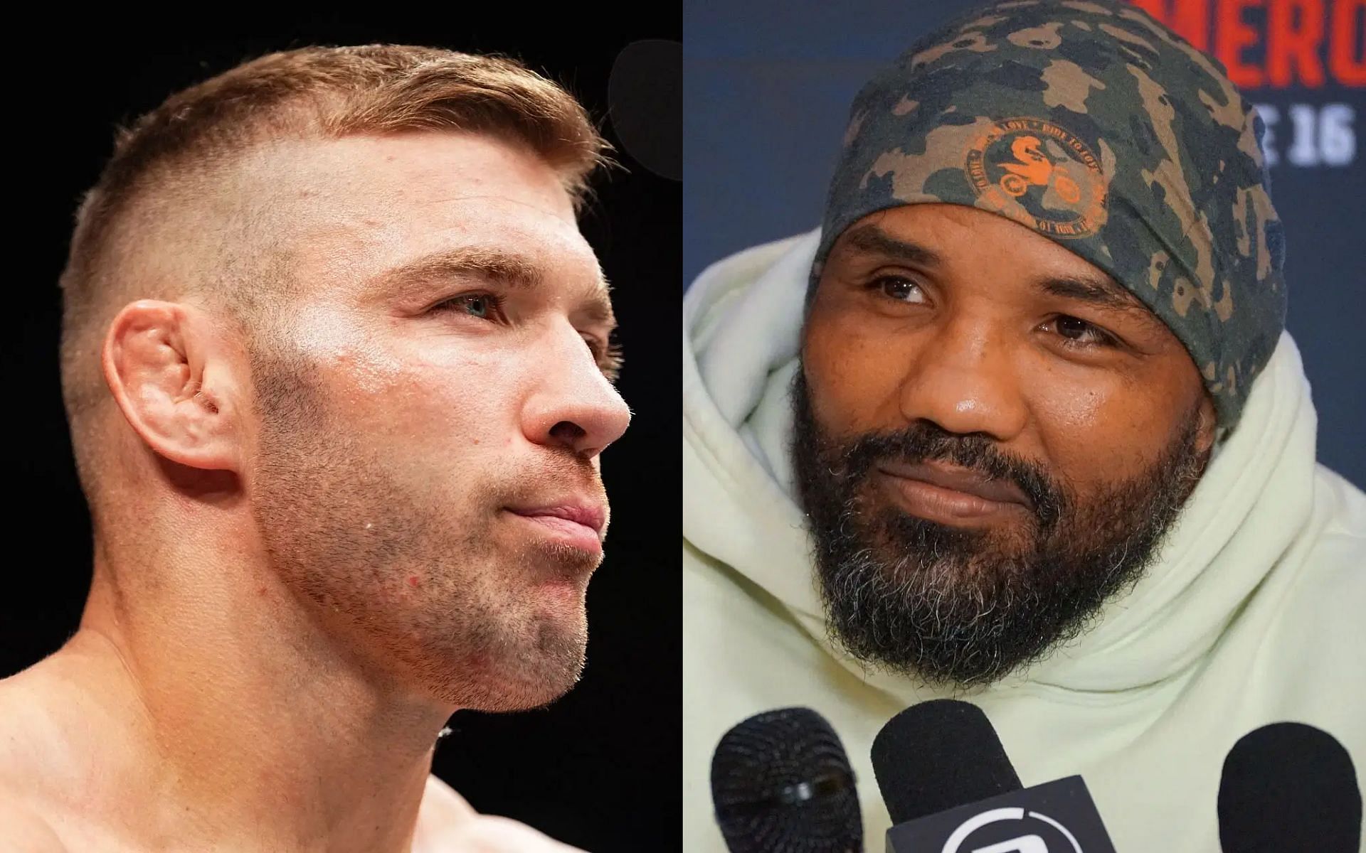 Yoel Romero (right) pays Dricus du Plessis (left) major compliments for his fighting style [Images courtesty: Getty Images]