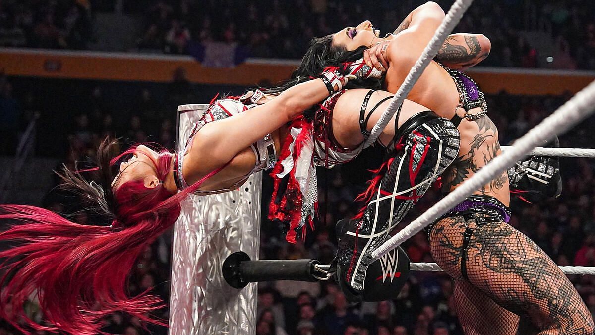 IYO & Rhea Ripley during their epic RAW match on March 3rd (Pic: WWE.com)