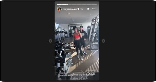Hailie Deegan’s mother, Marissa shared flexed her ab on social media. Image: @marissadeegan via Instagram