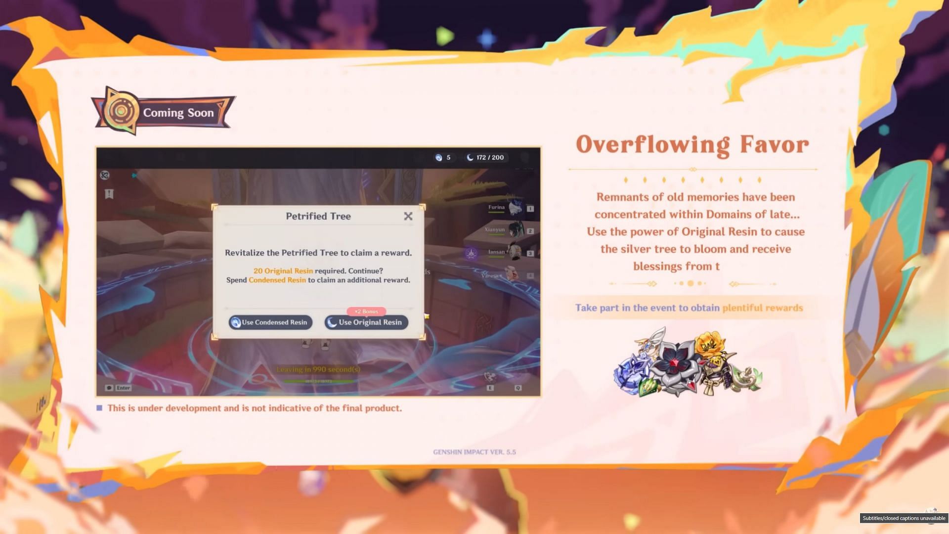 The Overflowing Favor event (Image via HoYoverse)