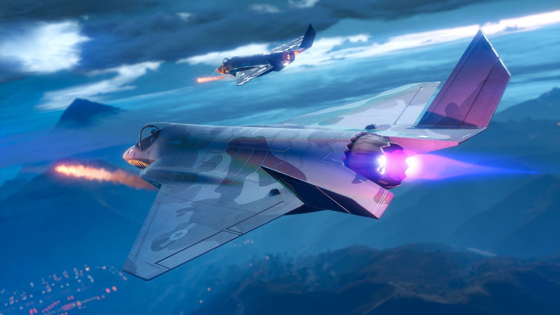 A picture of F-160 Raiju in Los Santos (Image via Rockstar Games)