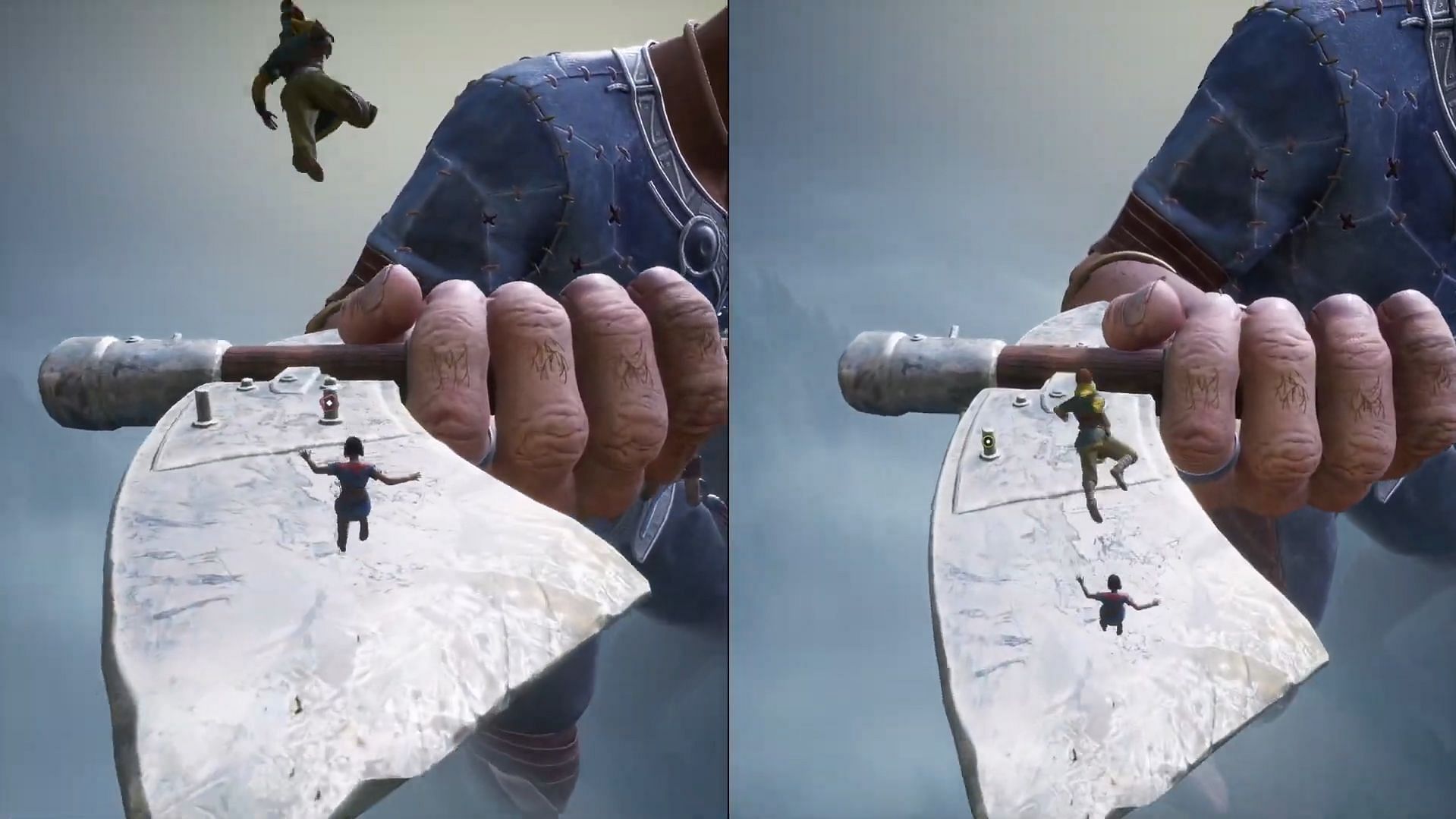 Get on and hold on to the axe (Image via Electronic Arts || YouTube/@ GuidingLight)