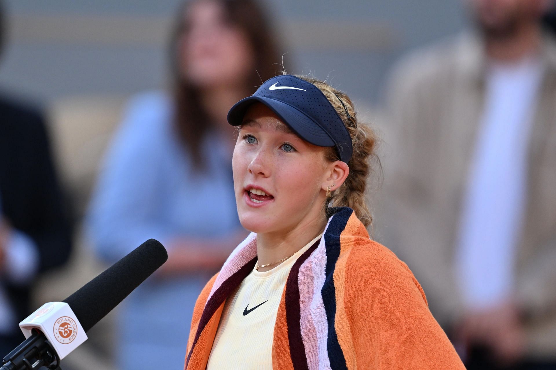 In Picture: Mirra Andreeva during the 2024 French Open (Source: Getty)