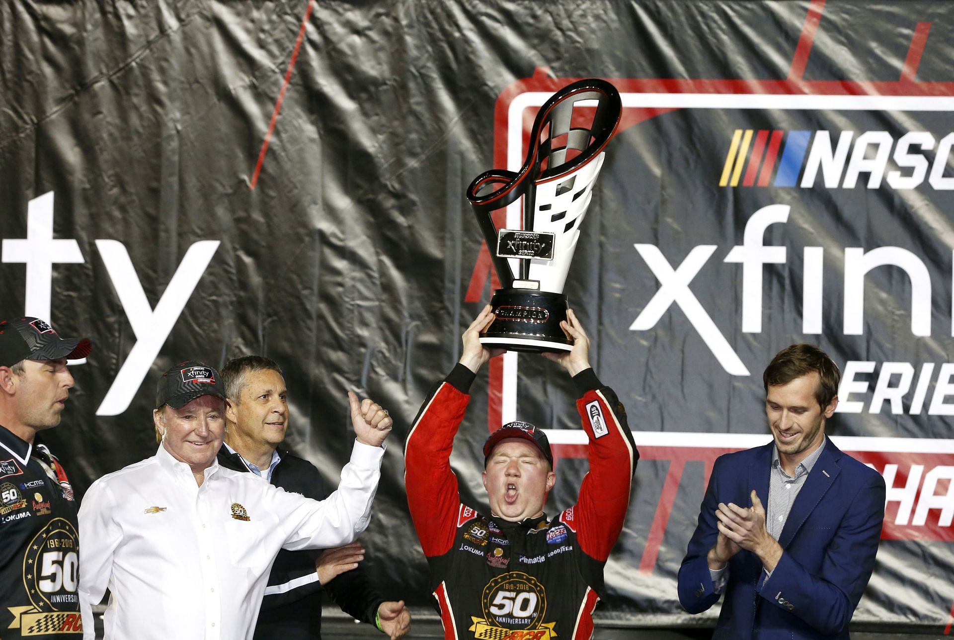 Tyler Reddick celebrates his 2019 Xfinity Series championship win in Homestead-Miami (Source: Getty)