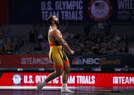 Gable Steveson after winning his 125 Kg final match at the 2020 US Olympics Team trials (Image via: Getty Images)