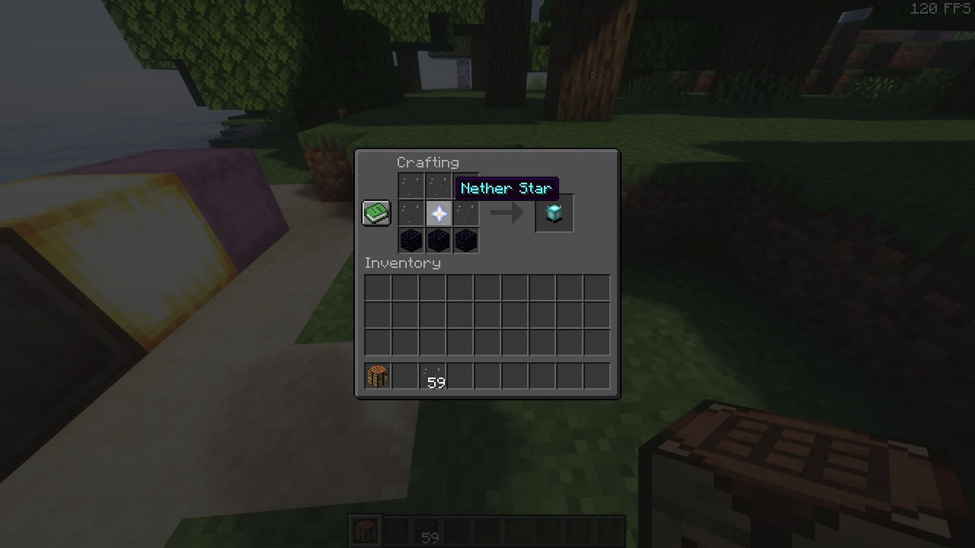 Beacon needs a nether star to be crafted (Image via Sportskeeda Gaming/Mojang Studios)