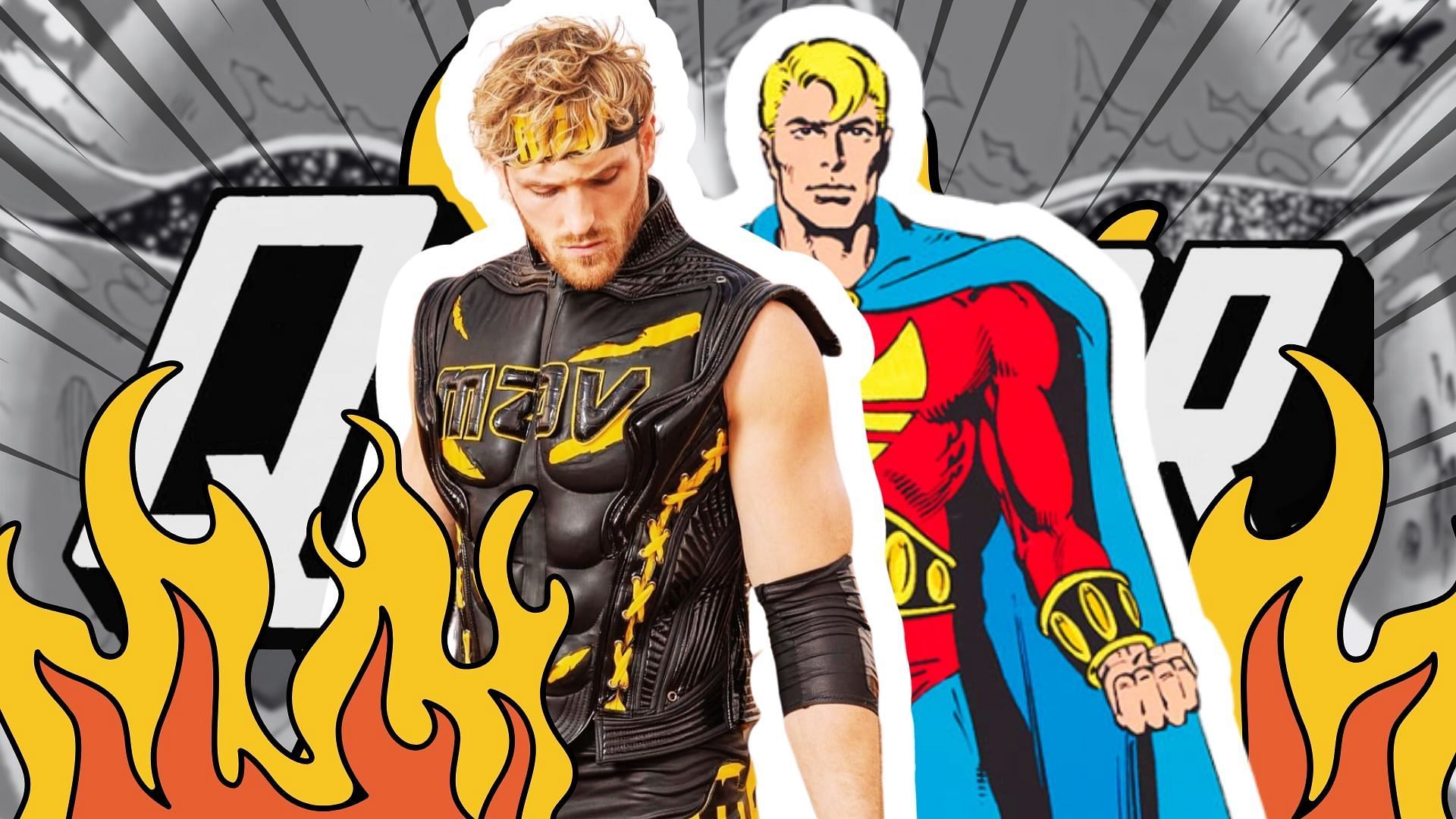 Logan Paul wants to play Quasar (Custom cover edited by Sportskeeda, original images by @loganpaul and Marvel Comics)