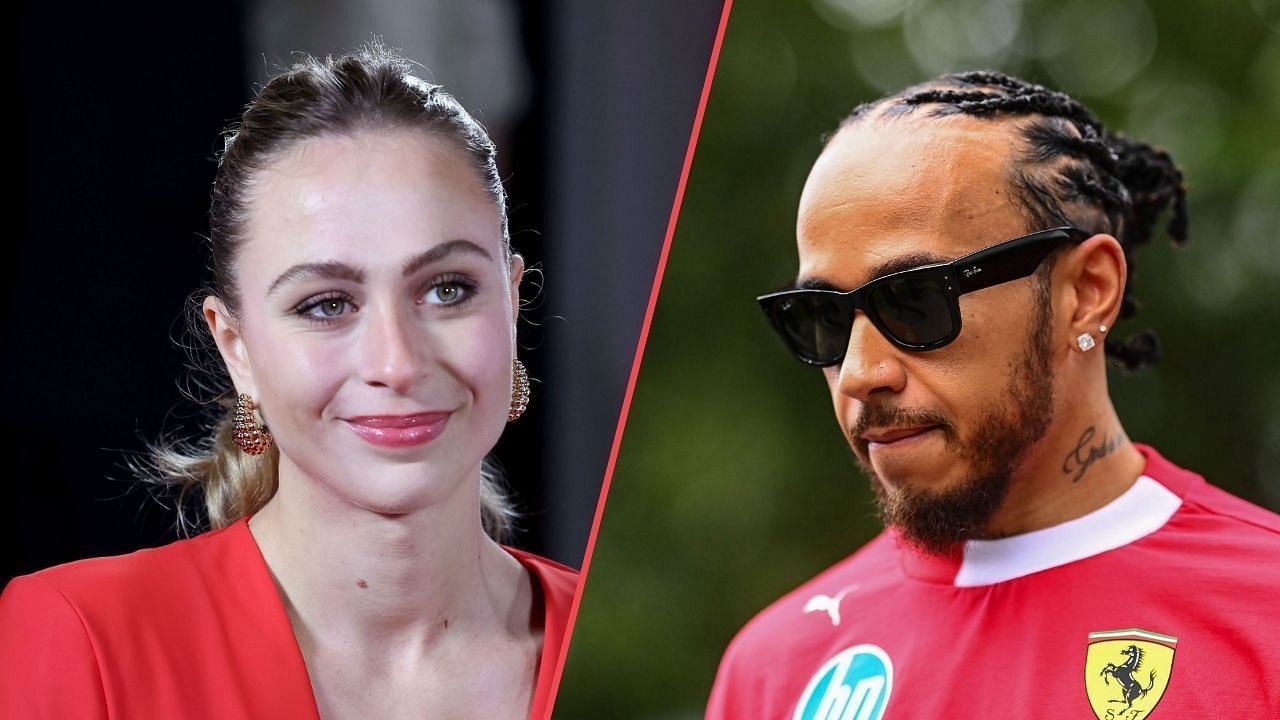 Sophia Floersch and Lewis Hamilton