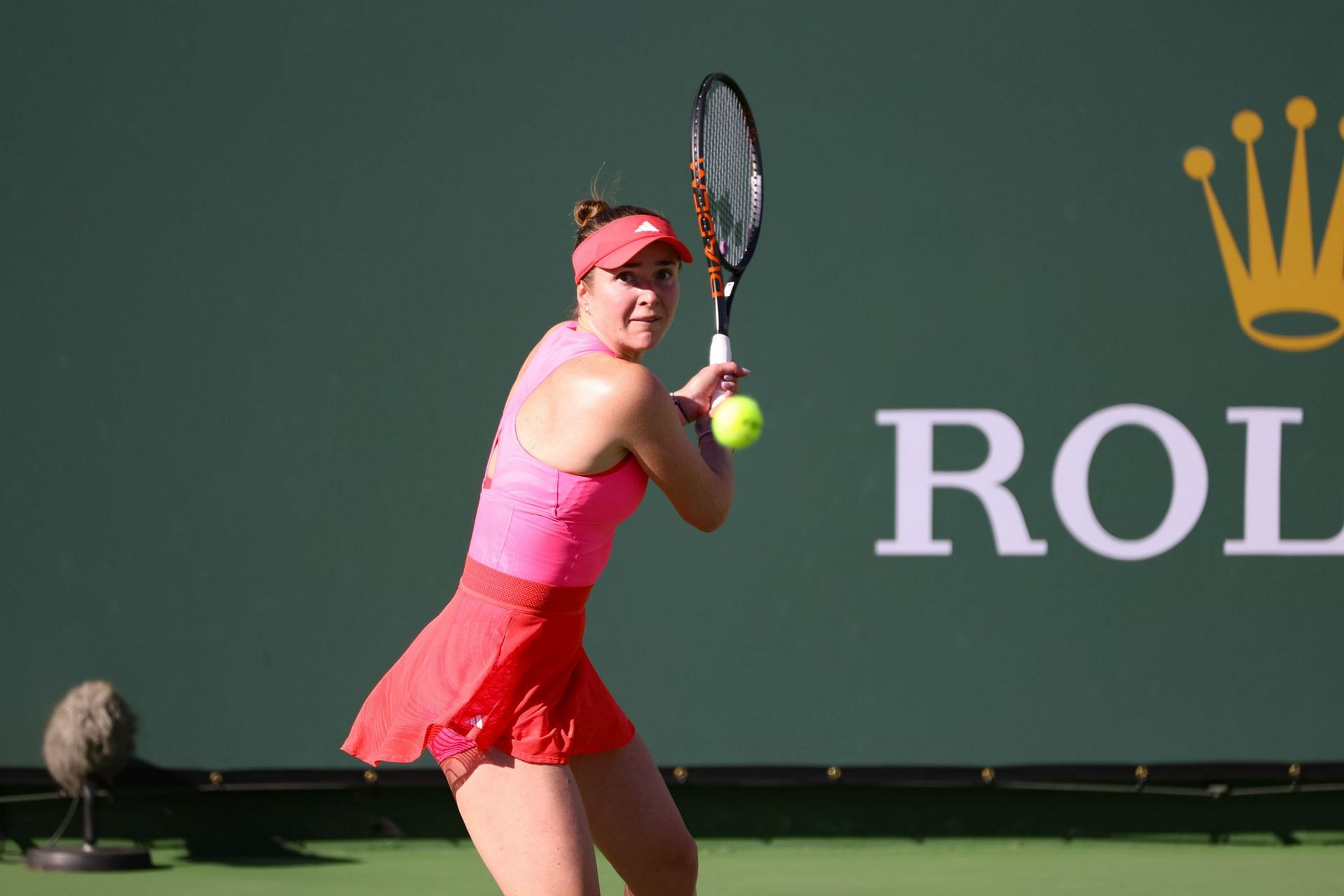 Elina Svitolina in action during her third-round encounter against Danielle Collins at the BNP Paribas Open in Indian Wells. (Source: Getty)