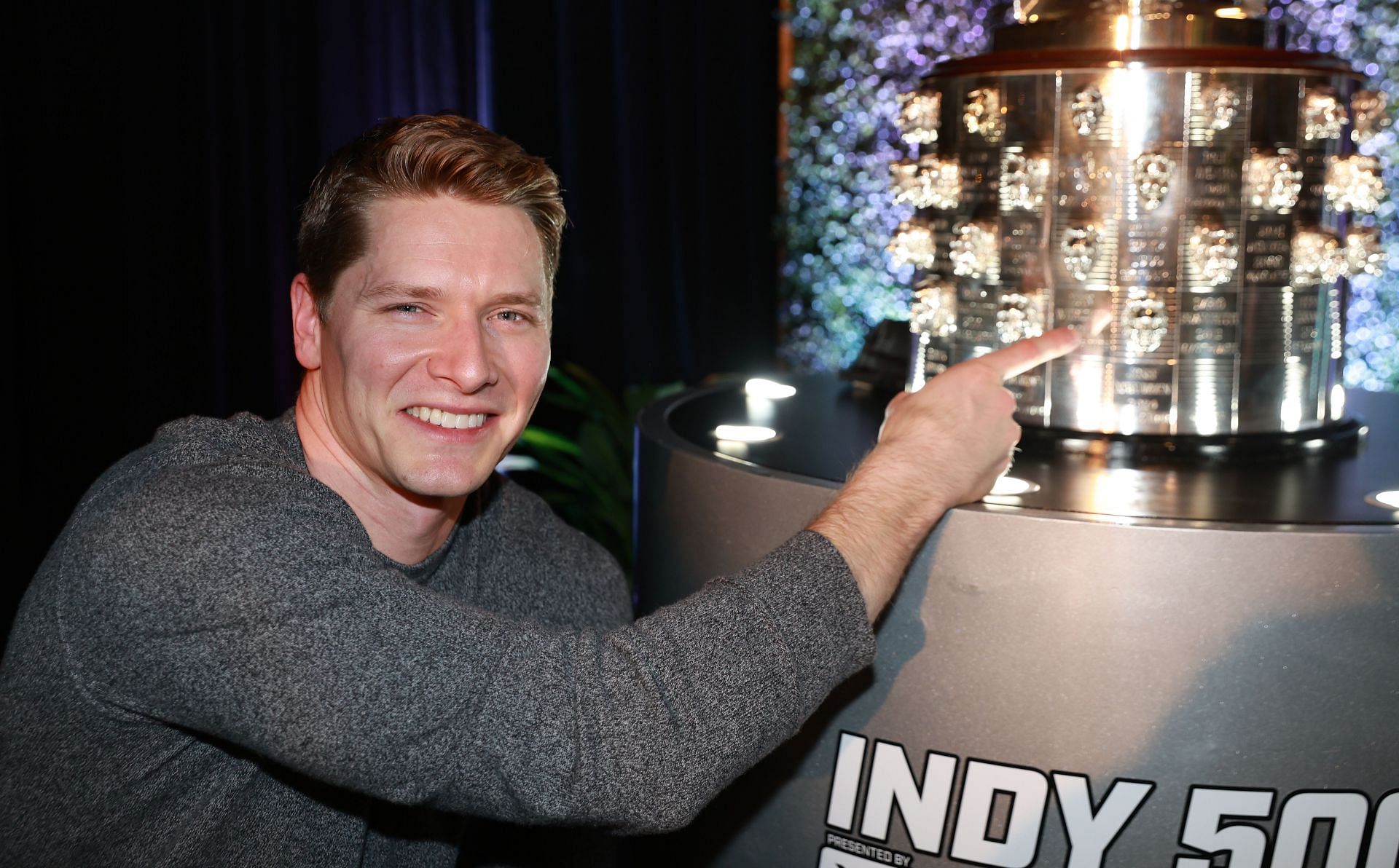 INDY 500 Winner Josef Newgarden during the Borg Warner Trophy Ceremony - Source: Getty