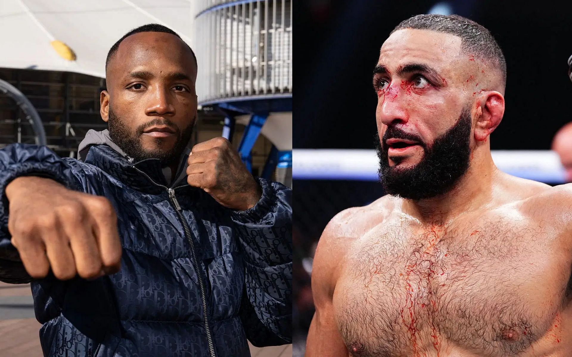 Sean Brady goes off on Leon Edwards (left) for constantly talking about Belal Muhammad (right) ahead of UFC London [Image courtesy: Getty Images] 