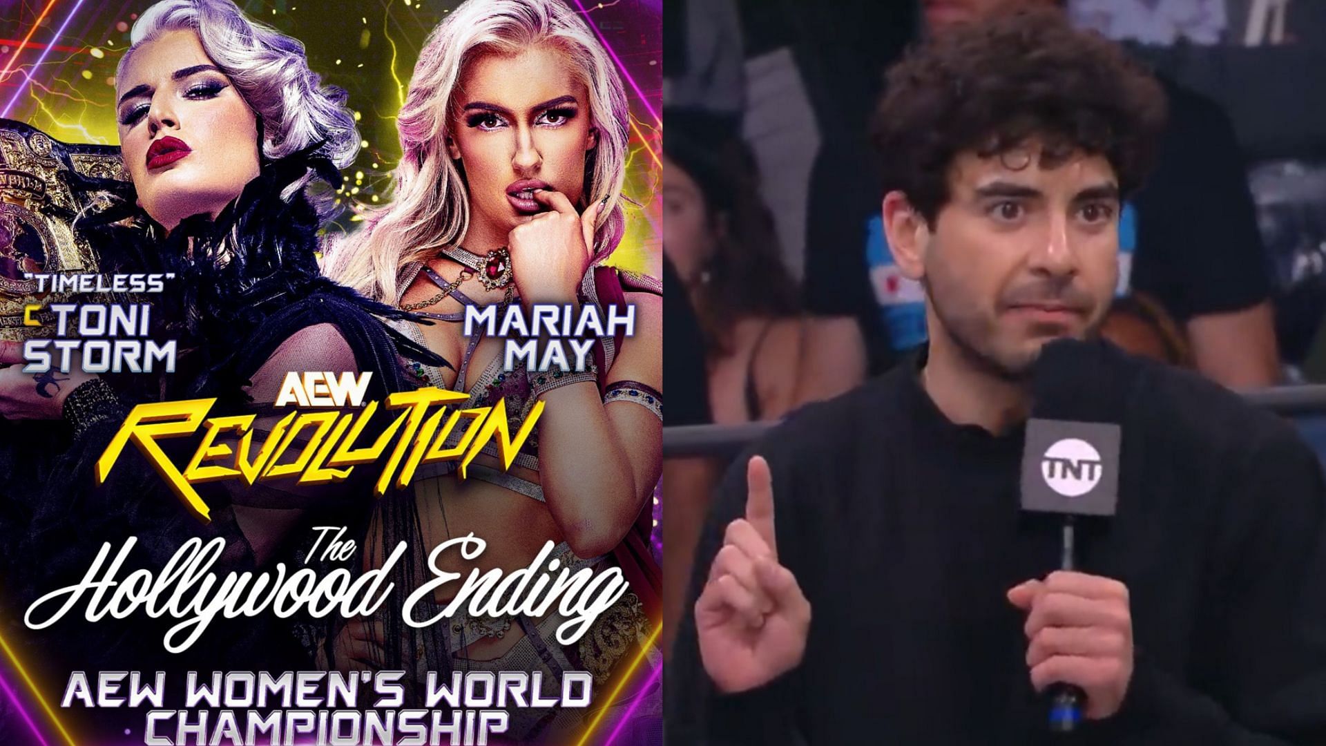 Toni Storm and Mariah May (left) and Tony Khan (right) (Image credits: AEW&rsquo;s YouTube and Instagram)