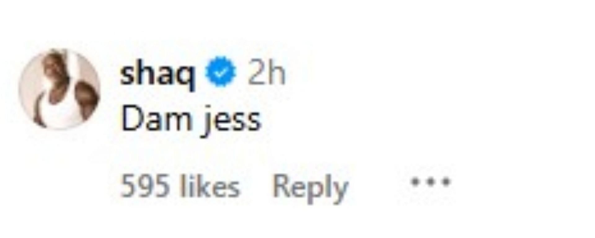 O&#039;Neal commented on Jess Hilarious&#039; revelation.