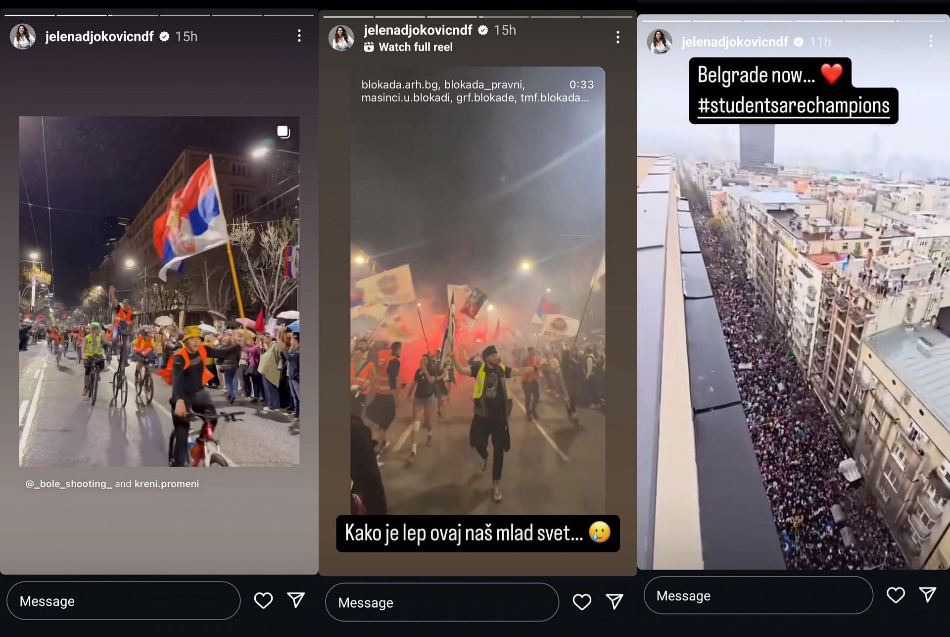 Screen grab of Jelena&#039;s Instagram stories [Image Source: Instagram]