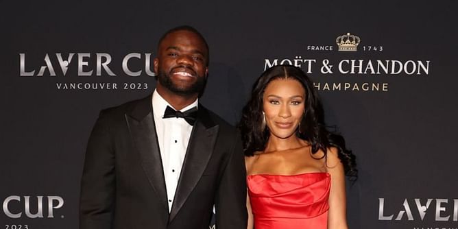 Frances Tiafoe drops 3-word reaction to girlfriend Ayan Broomfield turning heads in stylish black dress at WTA party in Los Angeles