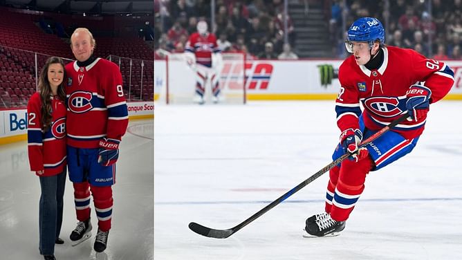 Patrik Laine & fiancee Jordan flex matching Montreal Canadiens jerseys ahead of wedding shenanigans