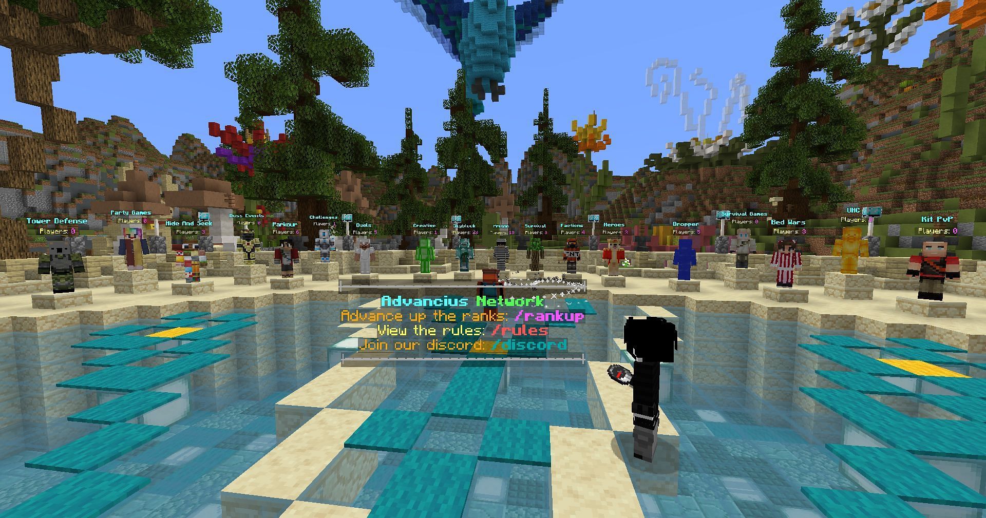 Advancius Network is an incredible server (Image via Mojang Studios)