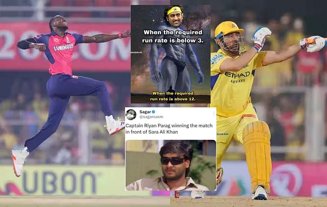 "Aaj toh Sara search karegi who is Riyan Parag"- Top 10 funny memes after RR edge out CSK in thriller in IPL 2025