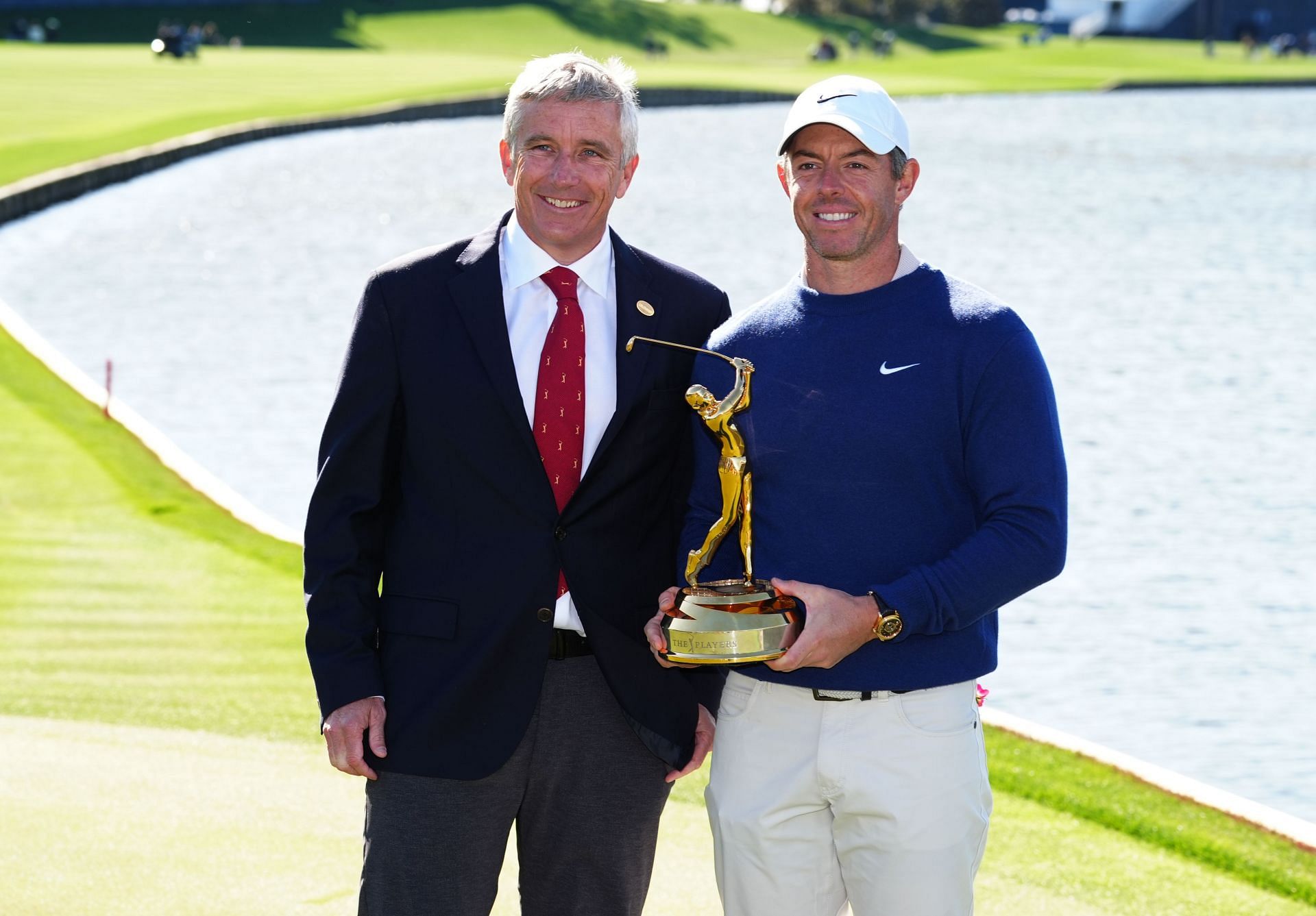 Rory McIlroy with The Players Championship trophy - Source: Getty