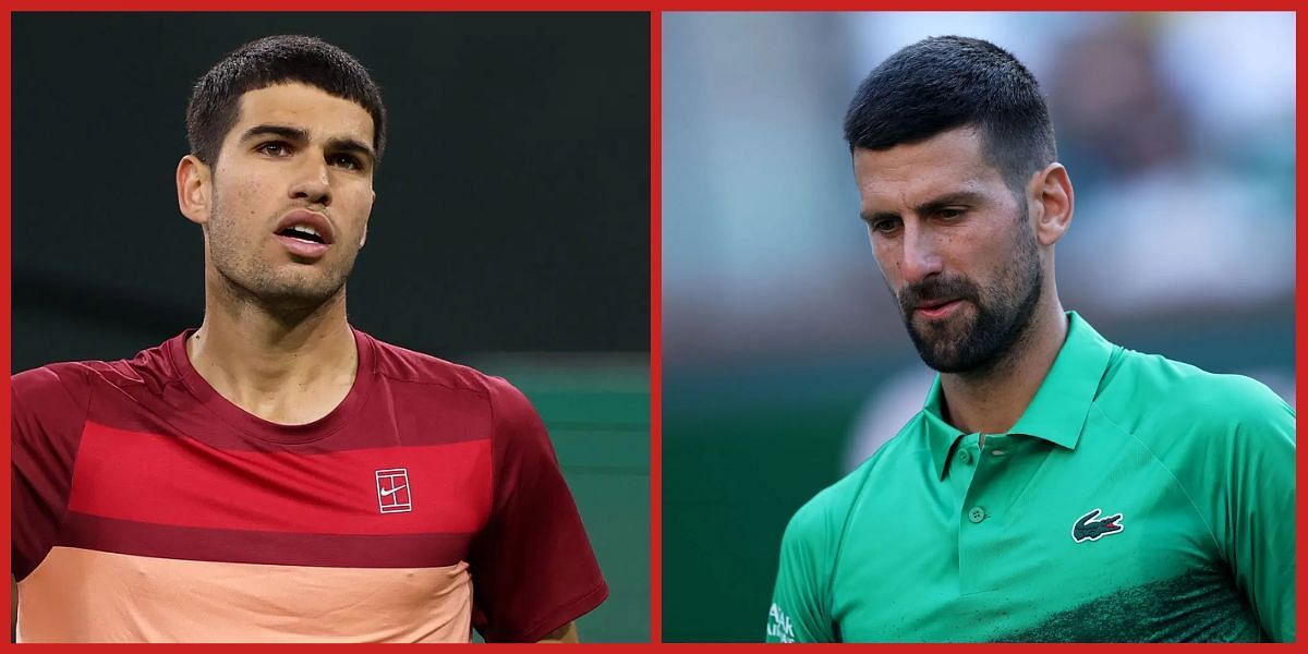 Carlos Alcaraz and Novak Djokovic (Source: Getty)