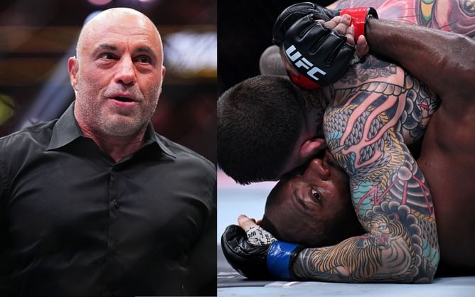 Joe Rogan's live reaction to Sean Brady submitting Leon Edwards with a guillotine: "Oh my goodness!"