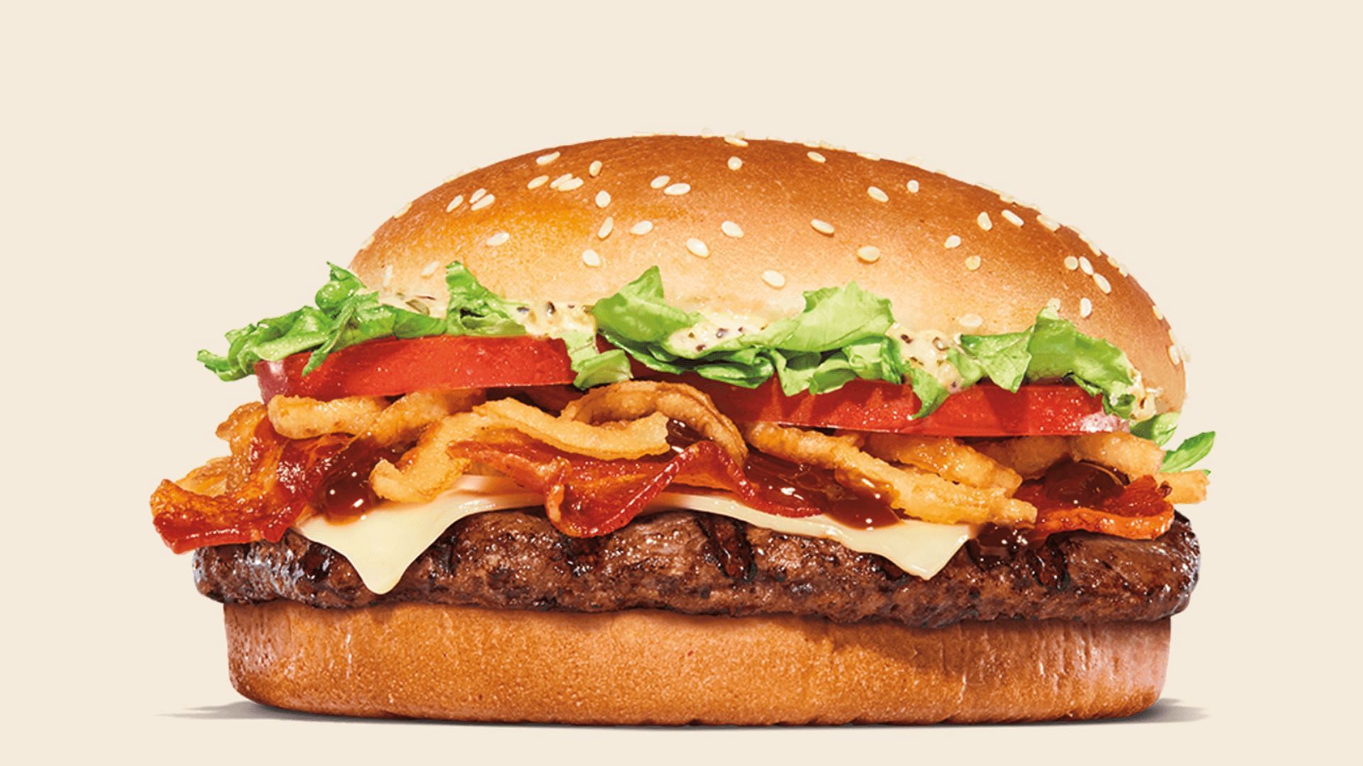 The Steakhouse Bacon Whopper will be available starting March 6 (Image via Burger King)