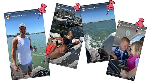 Rob Gronkowski’s girlfriend Camille Kostek joins 4X Super Bowl champion's family for relaxing boat day (Source: Via IG/ @camillekostek)