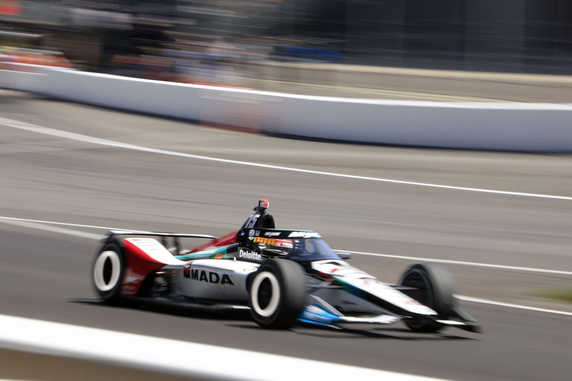 Takuma Sato driving the #75 AMADA at the 108th Running of the Indianapolis 500 - Source: Getty