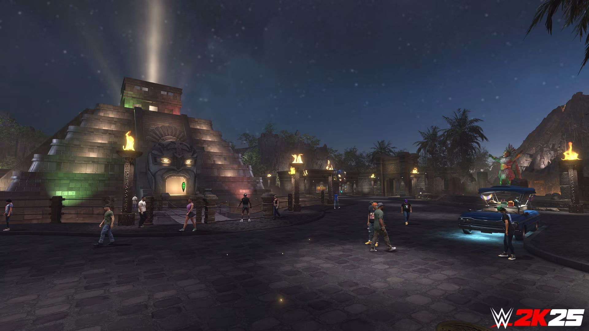 Players can explore this sandbox in MMO style with other player avatars (Image via 2K)