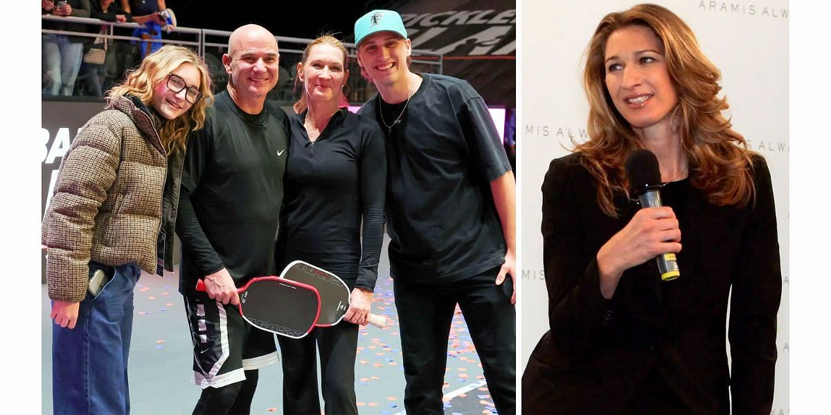 Andre Agassi and Steffi Graf with their son Jaden and daughter Jaz (Image Source: Getty)