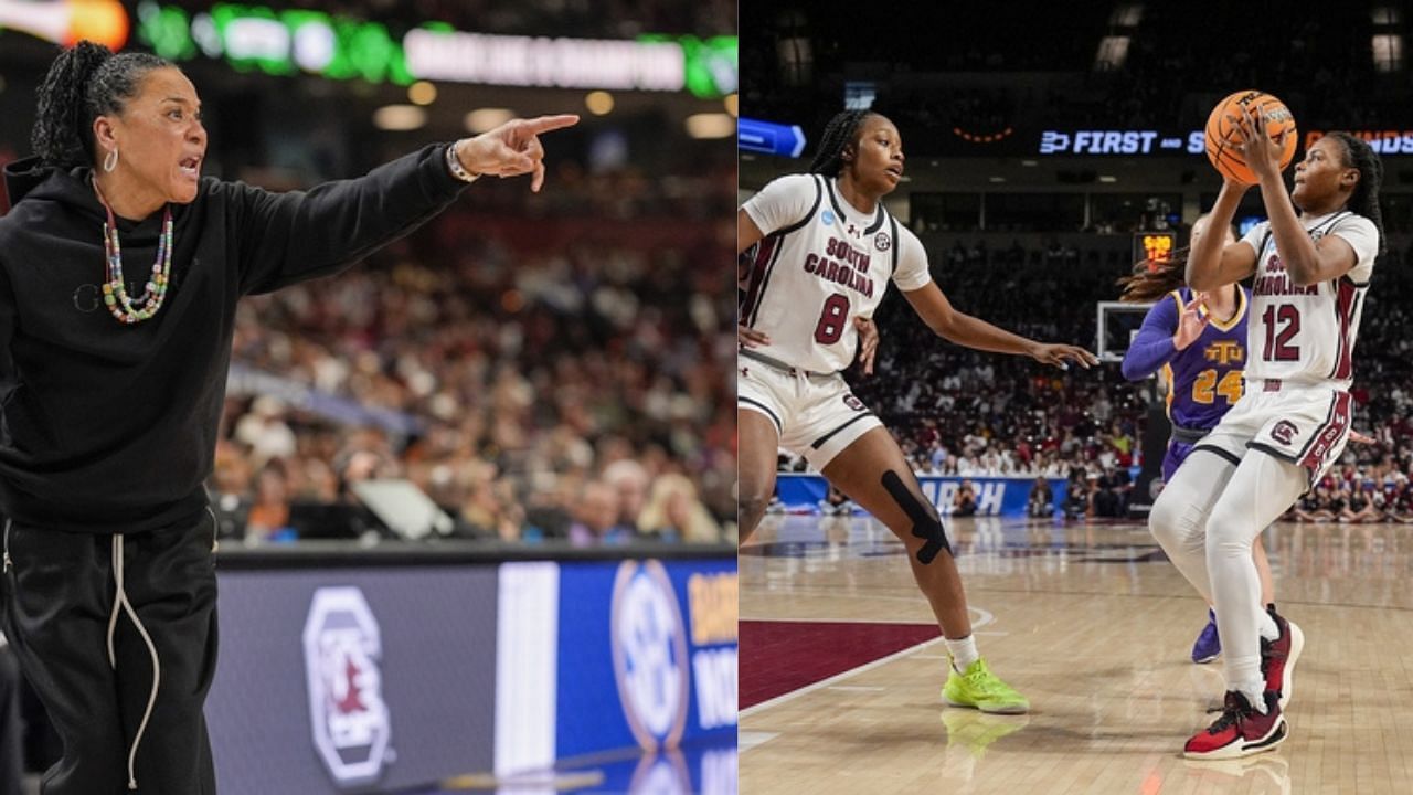 Dawn Staley showers praise for homegrown talents MiLaysia Fulwiley and Joyce Edwards (Image Source: Imagn)