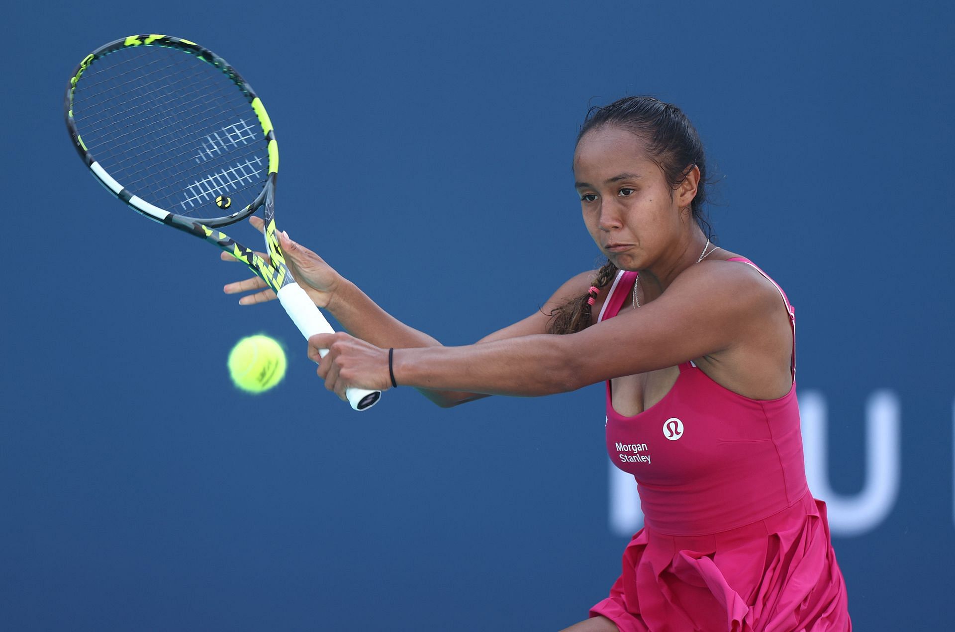 Leylah Fernandez at the 2025 Abu Dhabi Open Image: Getty