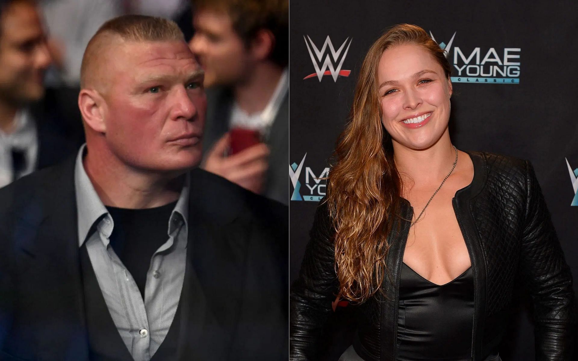 Brock Lesnar (left) and Ronda Rousey (right) are former UFC champions [Image courtesy: Getty]