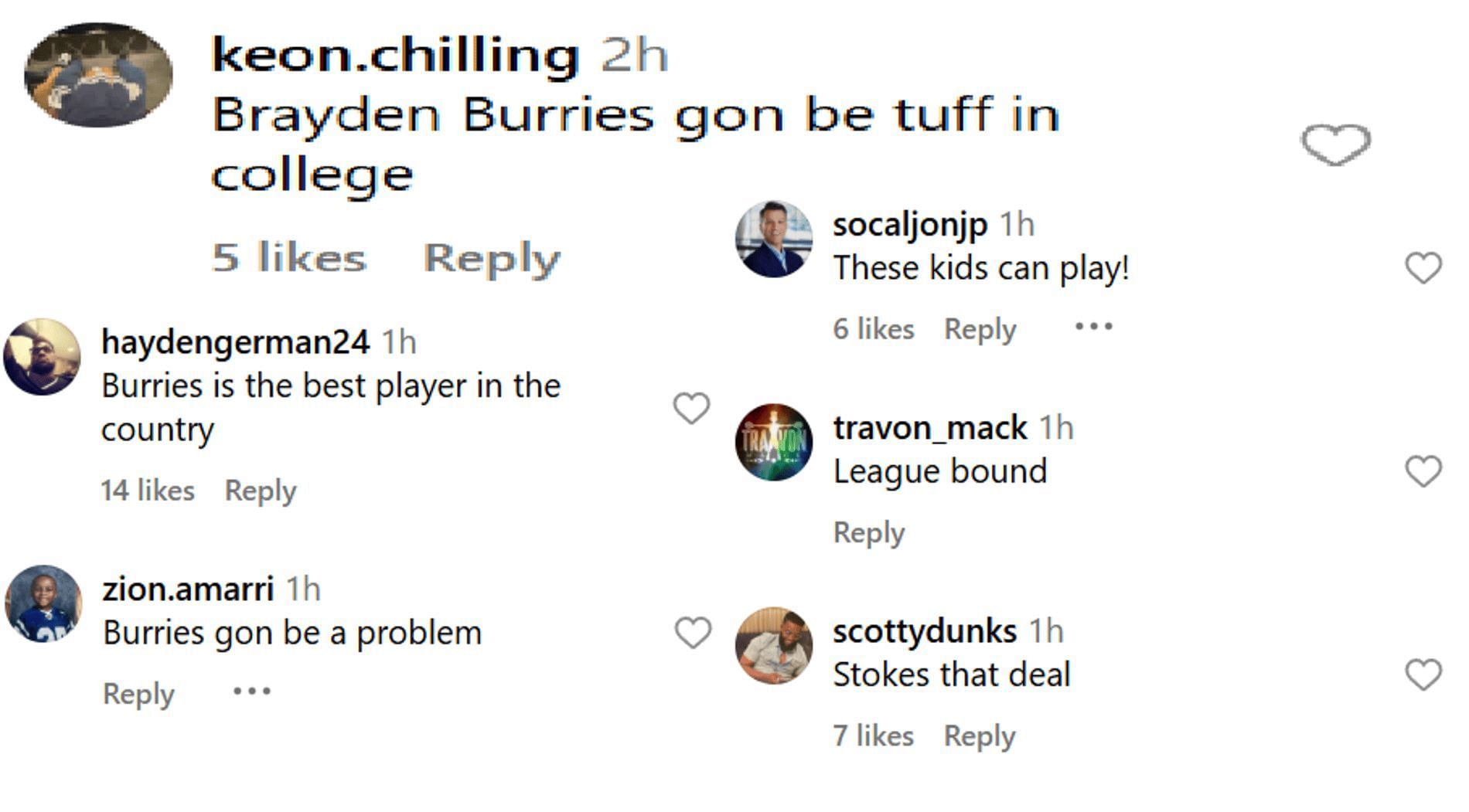 Fans react to the CIF Southern Section final featuring Brayden Burries vs. Tyran Stokes (Source: Instagram/ slam_hs)