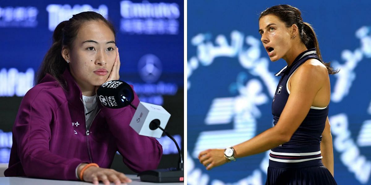 Zheng Qinwen (L), Emma Navarro (R) - Image Source: Getty