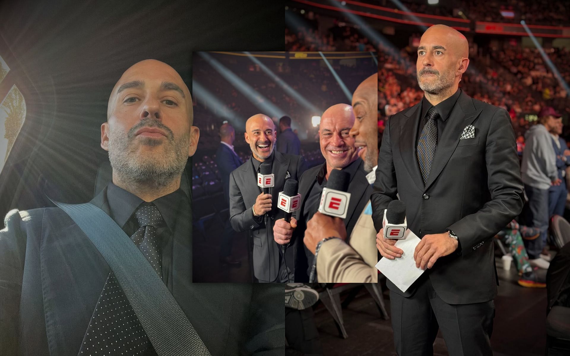 Jon Anik shared BTS from UFC 313. [Images courtesy: @jon_anik via Instagram]