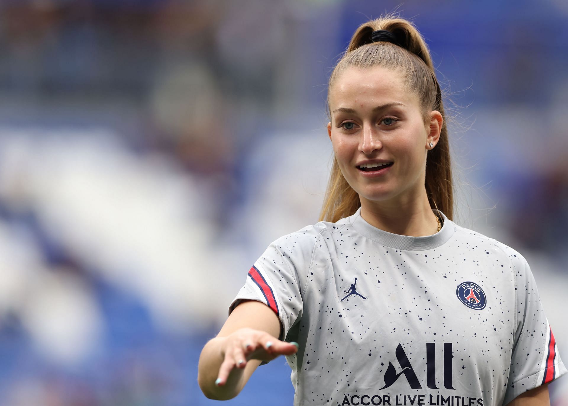 Jordyn Huitema at the Olympique Lyon v Paris Saint-Germain: Semi Final First Leg - UEFA Women&#039;s Champions League - Source: Getty