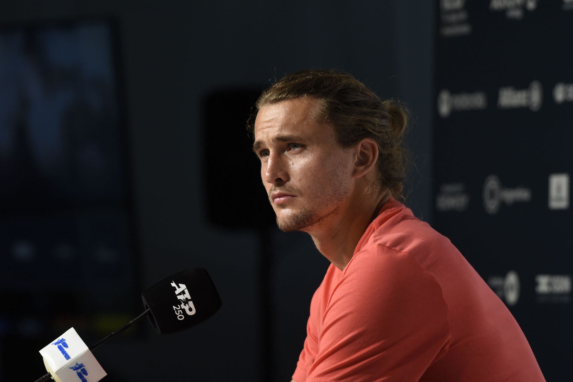 Alexander Zverev during a press conference on tour - Source: Getty