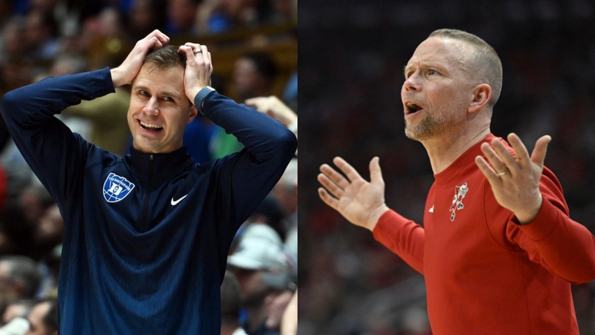 Duke coach Jon Scheyer and Louisville coach Pat Kelsey. Source: Imagn