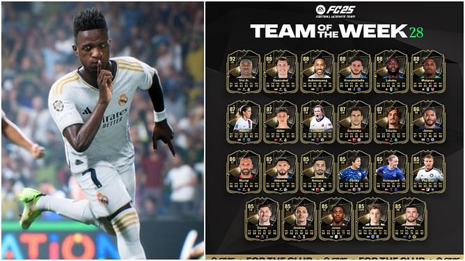 EA FC 25 TOTW 28 released, Vinicius Junior headlines the roster