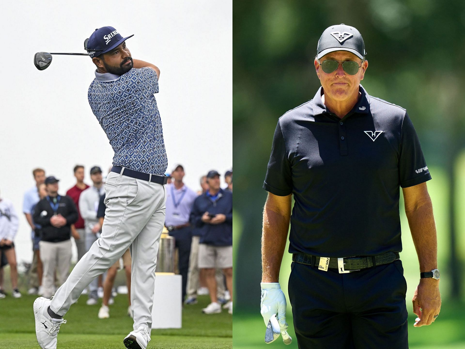 J.J. Spaun and Phil Mickelson (Images via Getty)