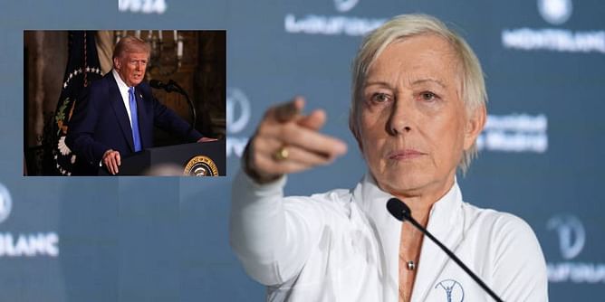 Martina Navratilova tears into Donald Trump after he calls himself 'the fertilization president' at a Women's History Month event