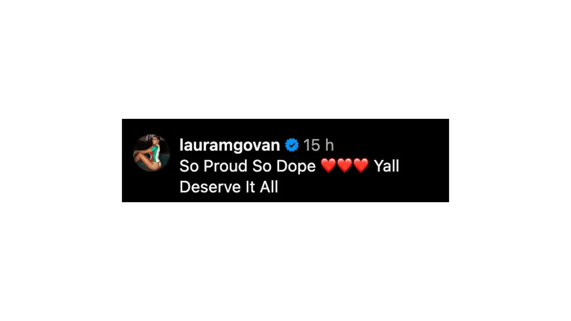 Laura Govan sends her wishes to Kaleena Smith and Ontario Christian (Image via Instagram/@OvertimeSelect)